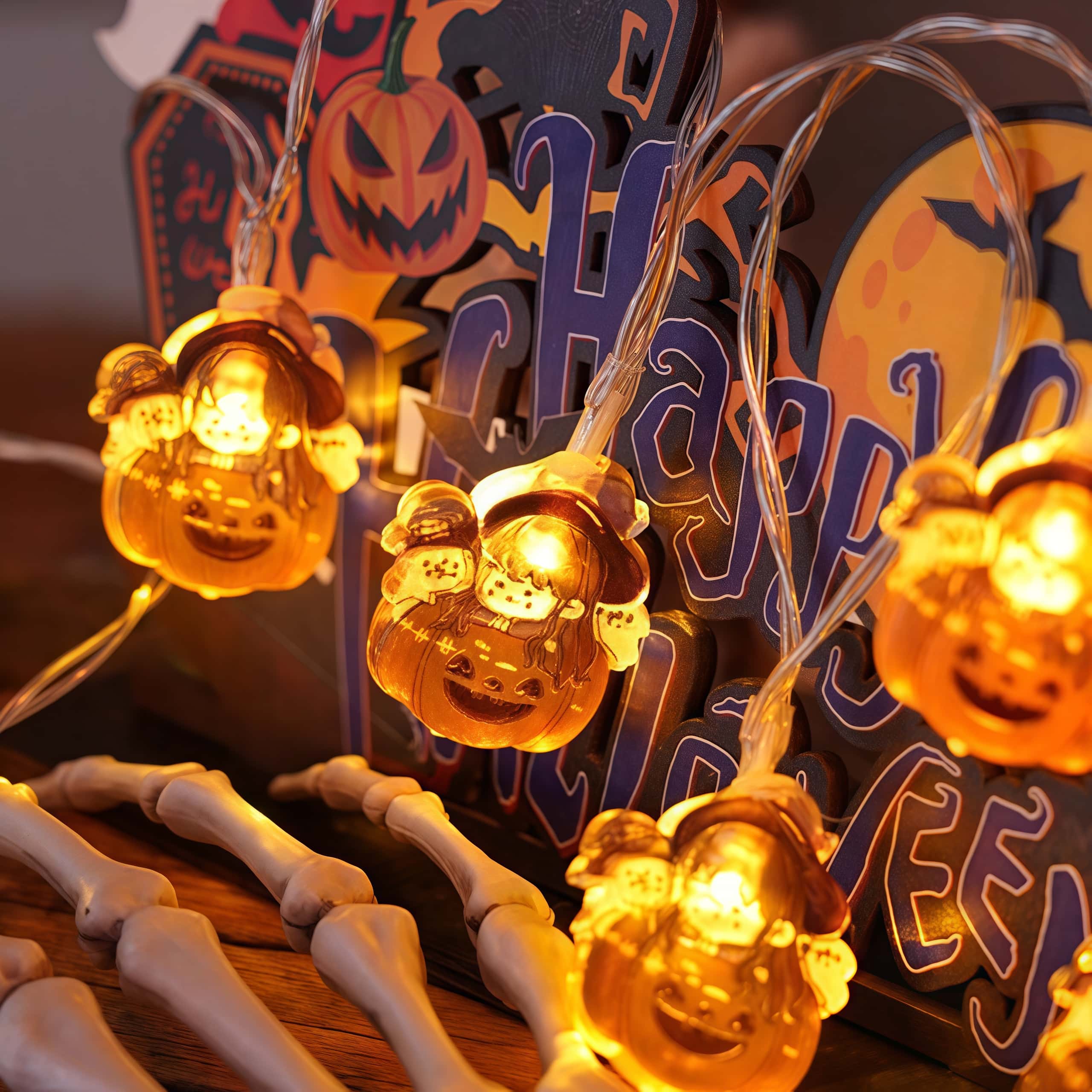 Halloween Pumpkin Lantern Toy Skull String Lights