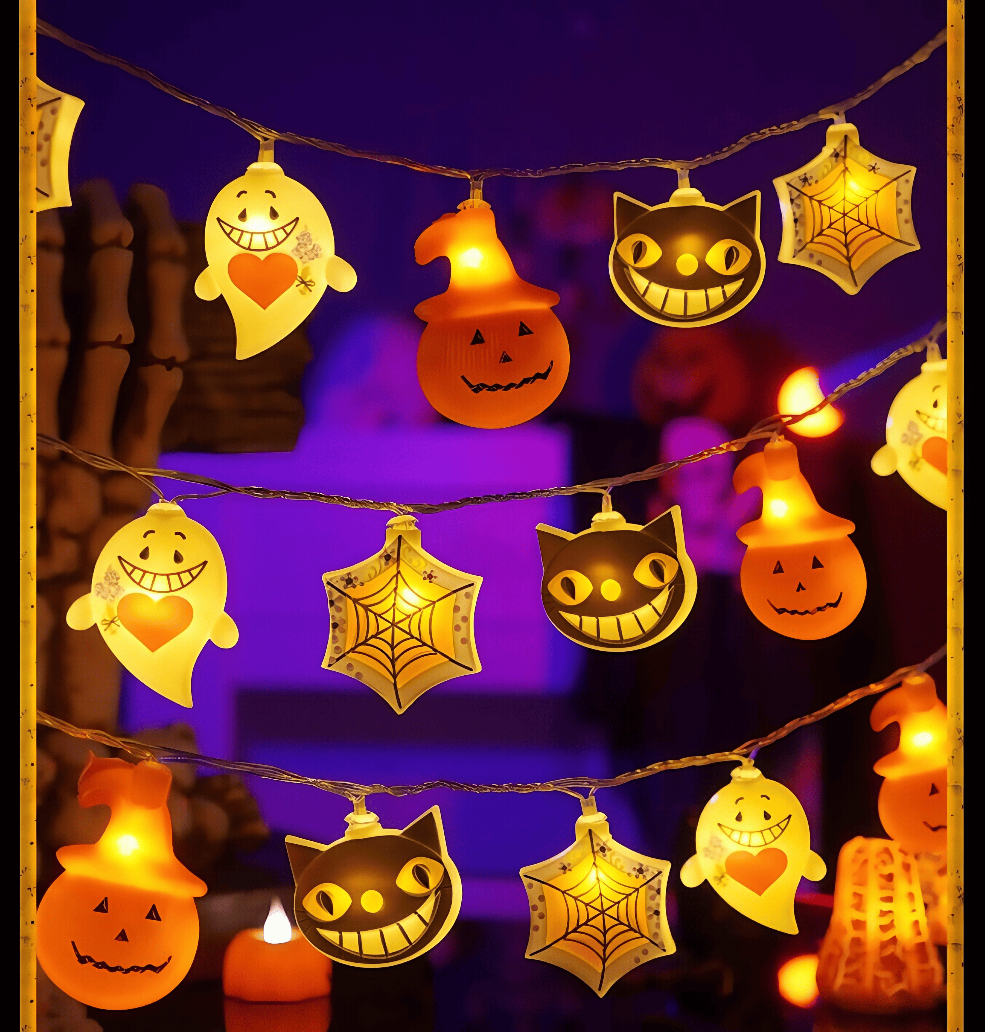 Halloween Pumpkin Lantern Toy Skull String Lights