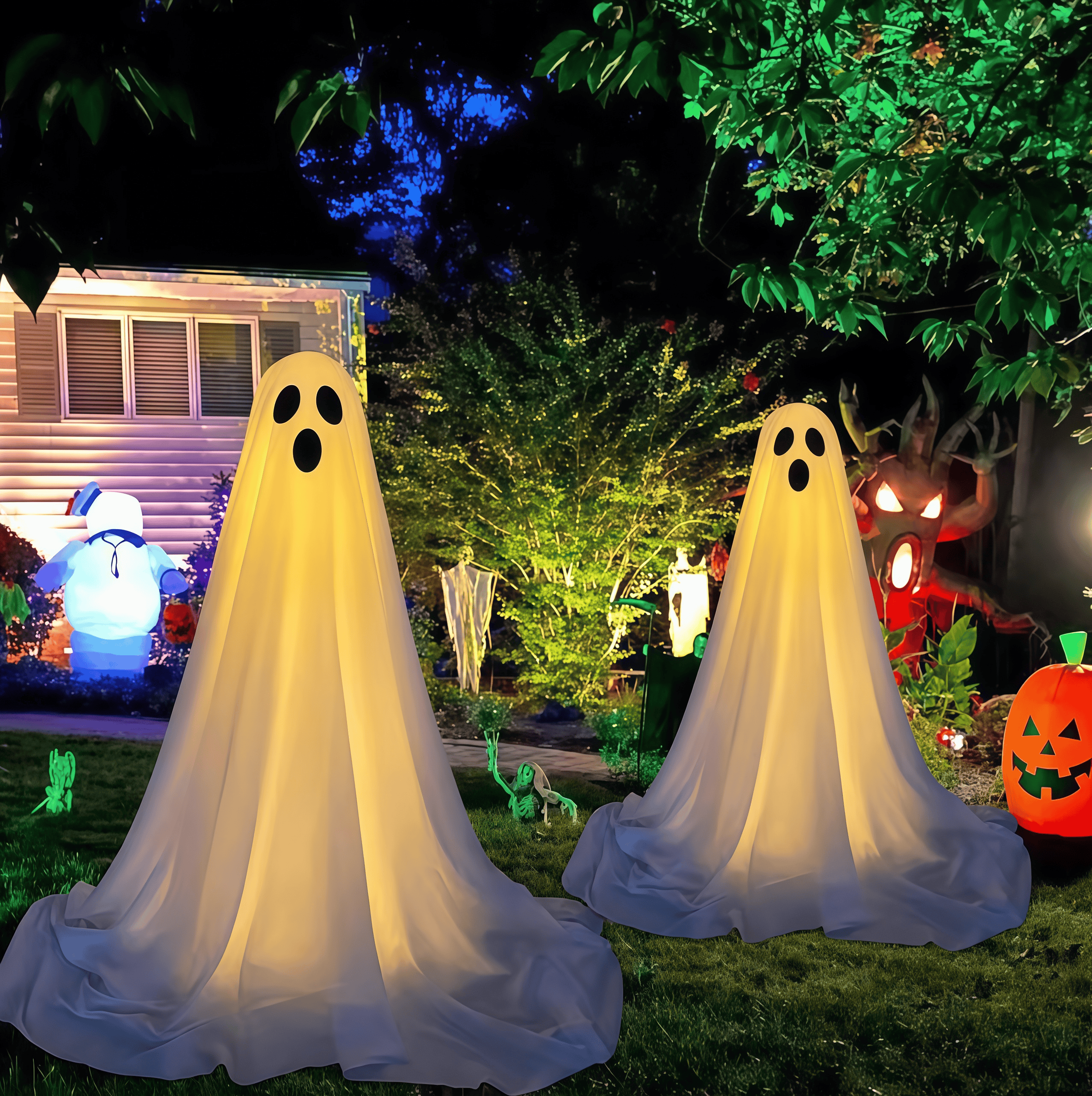 Halloween decorations - Ghost figurine set