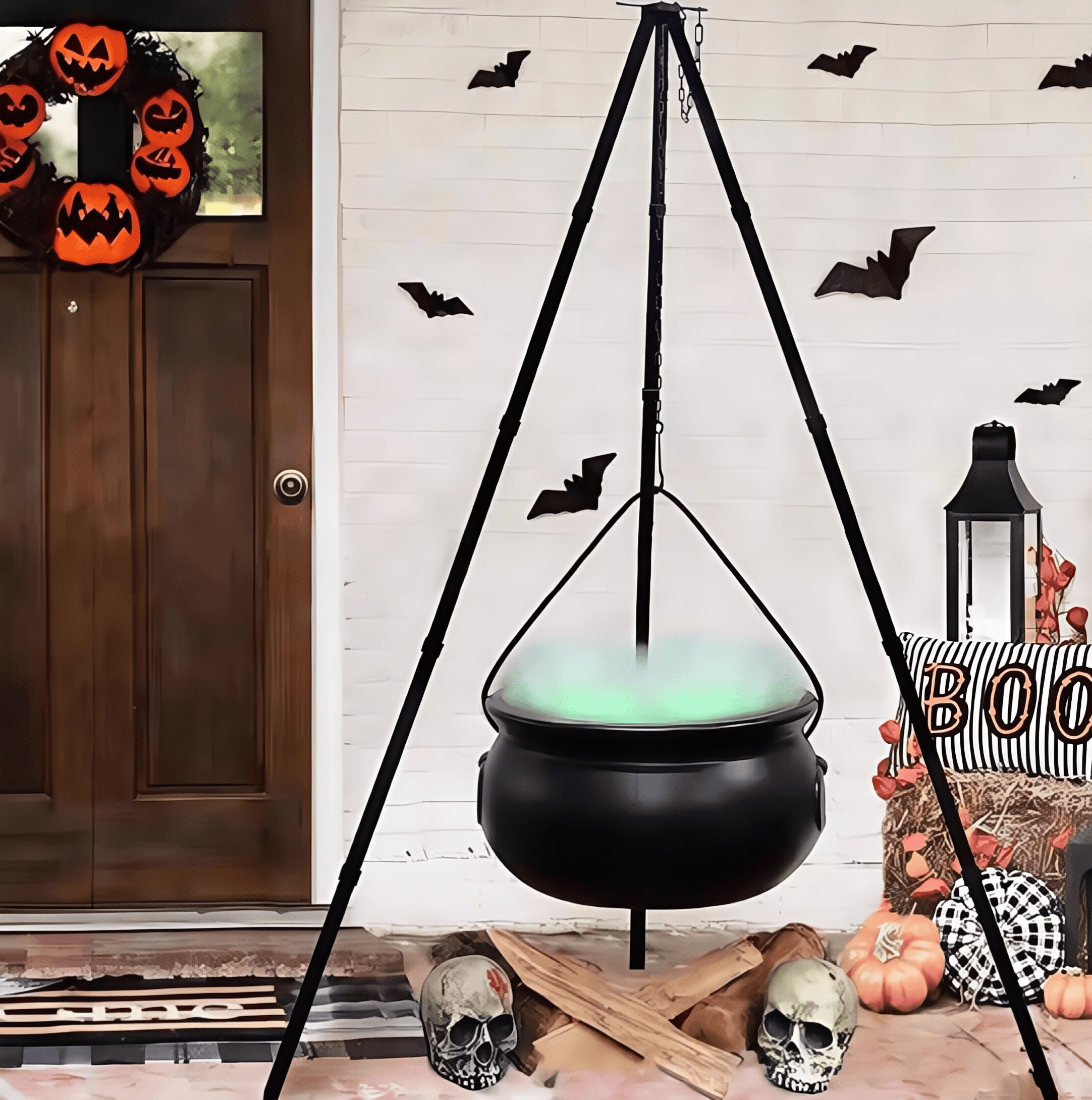 Halloween glowing witch jar