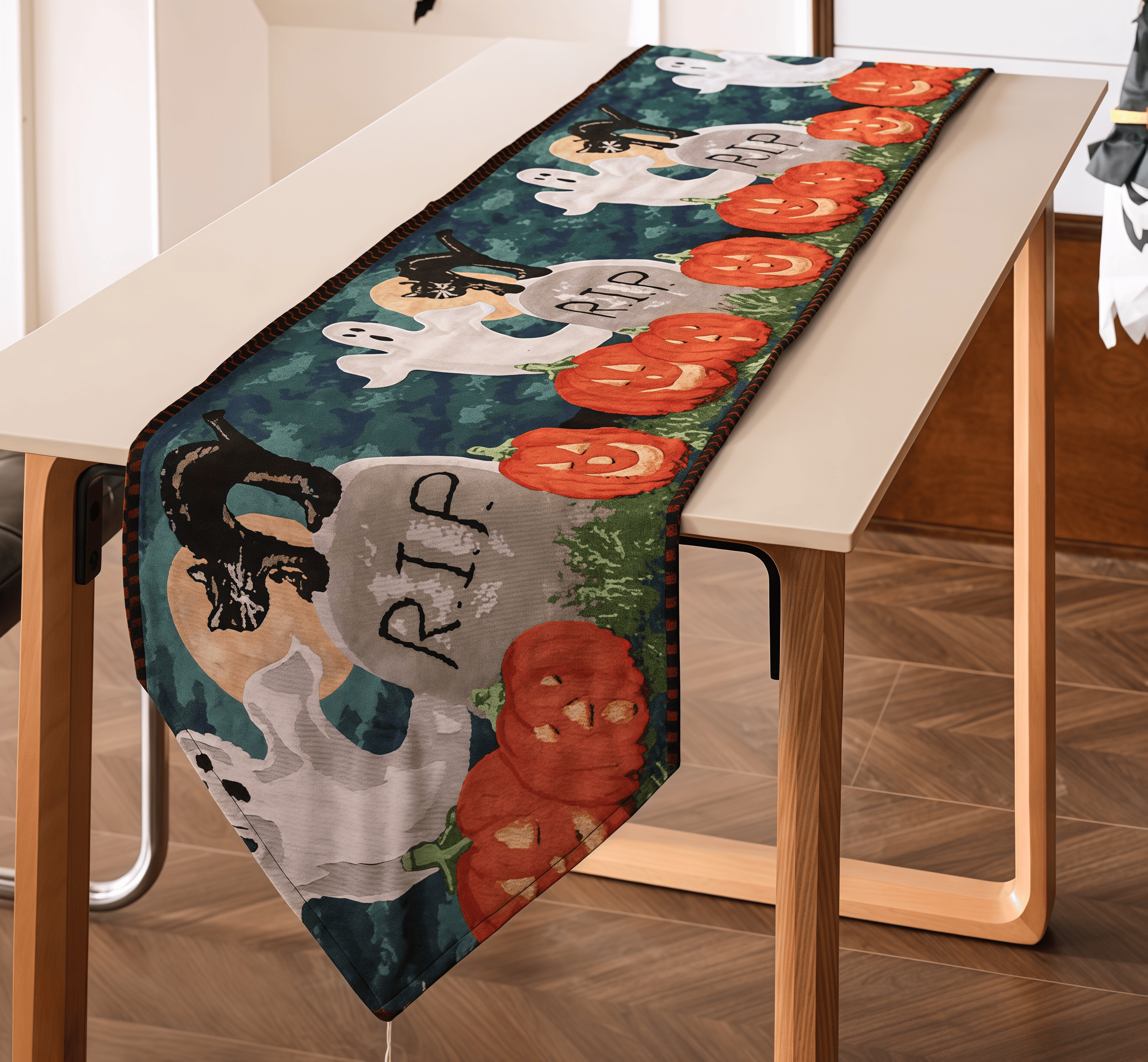 Halloween night pumpkin lantern themed tablecloth