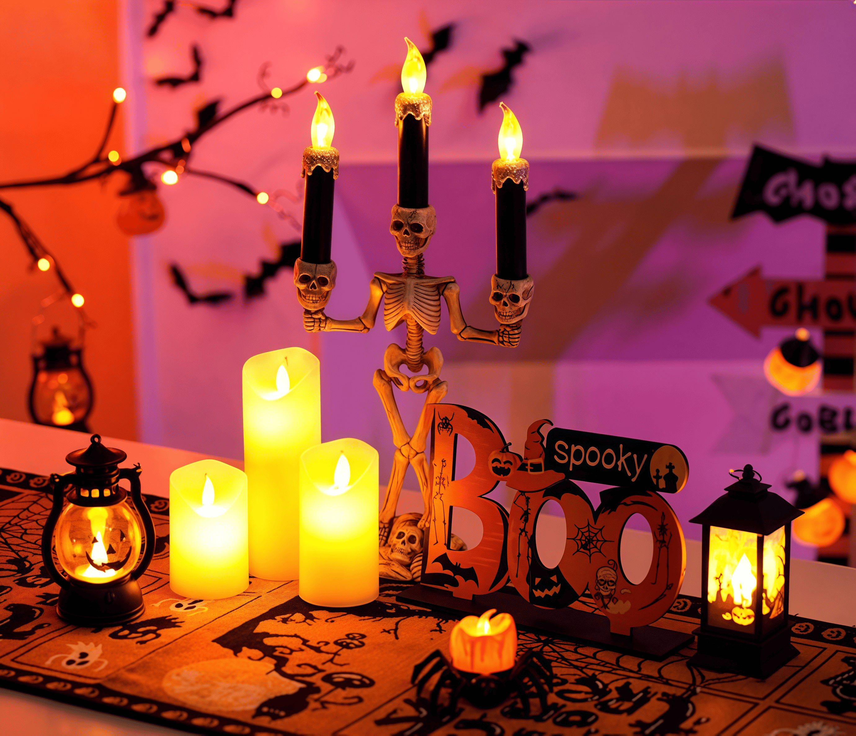 Halloween night pumpkin lantern themed tablecloth